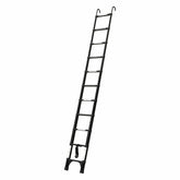 Black 3.2m Portable Telescopic Ladder With Hooks And Carry Bag